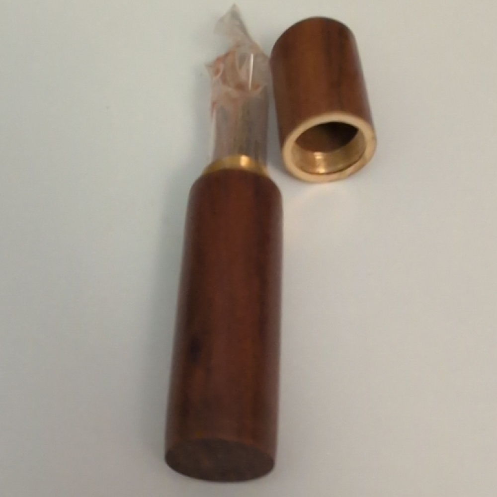 Elegant Brown Sewing Needle Case with Needles